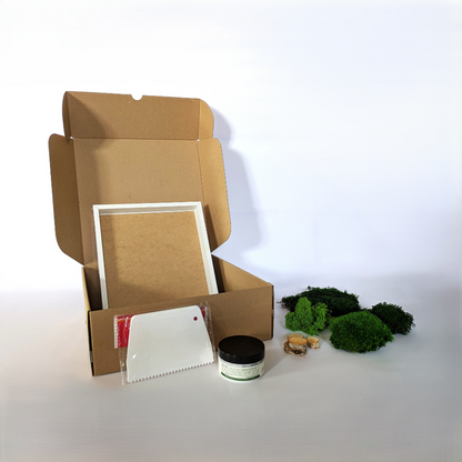 kit do it yourself, tableau vegetal, mur végétal, décoration intérieure, mousse végétale stabilisée, décoration naturelle, DIY